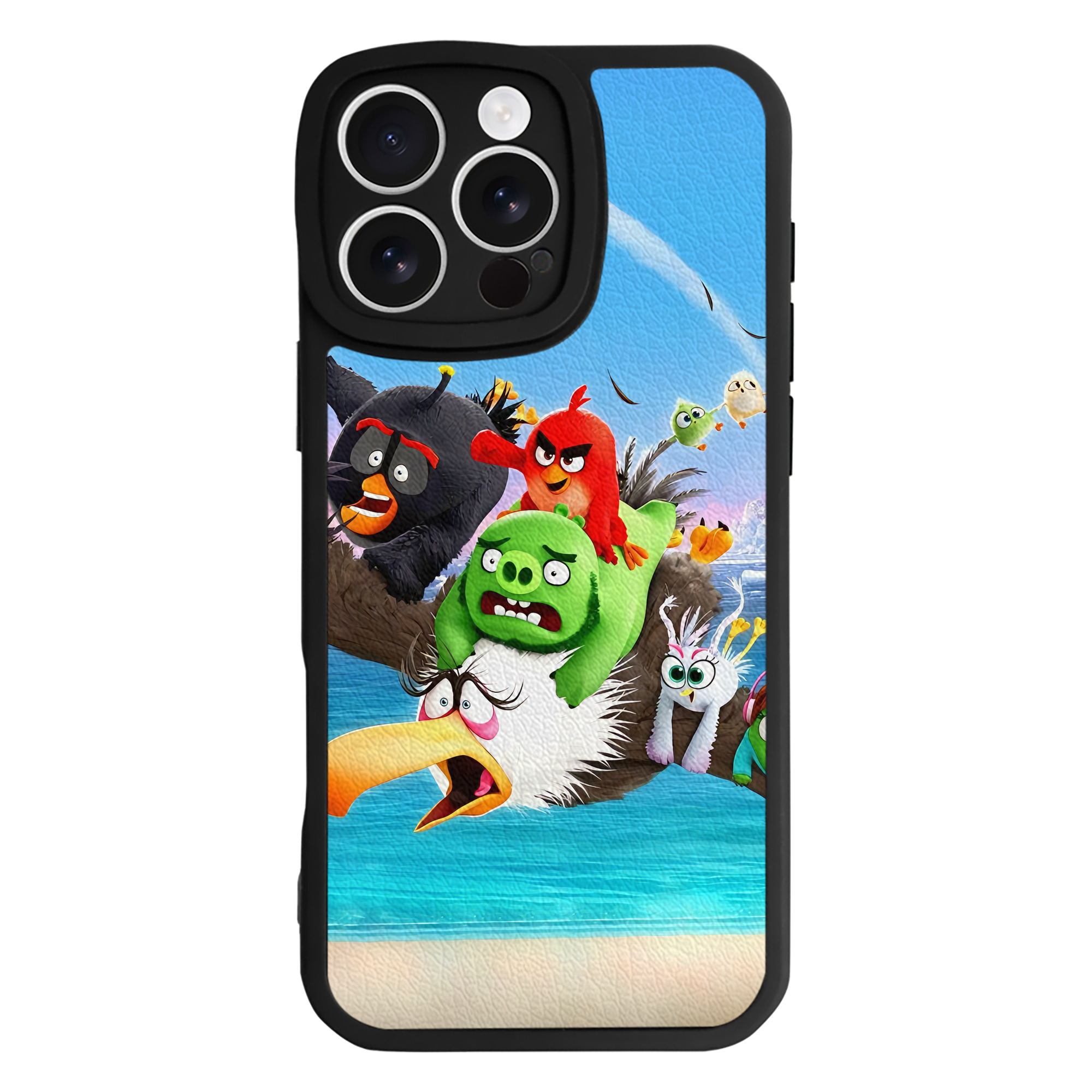 （画像用） Angry Birds アングリーバード 【iPhone 16シリーズ対応】シリコンスマホケース（レザー調） 材質：シリコン